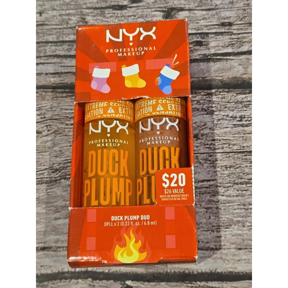 NYX Duck Plump High Pigment And Sheer Plumping Lip Gloss Duo New-Sealed (197)
